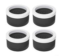 Lot de 4 tapis de pieds de meubles antidérapants et anti-vibrations pour lits et tables, absorption des chocs et optimisation de l'espace (noir 5,5 cm)