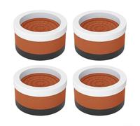 Lot de 4 tapis de pieds de meubles robustes et antidérapants pour lits et tables surélevés, réduction des vibrations pour plus de sécurité, marron 5,5 cm