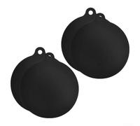 Lot de 4 tapis de protection en silicone pour plaque de cuisson à induction - Résistants à la chaleur et antidérapants - Pour plaques de cuisson électriques à gaz - Noir - 22 cm et 24 cm