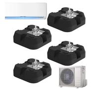 Lot de 4 tapis de refroidissement d'air, support de base, tapis de vibration, installation rapide, kit de montage antidérapant, capacité de charge de 500 kg pour système de split, utilisation en