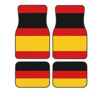 Lot de 4 tapis de sol de voiture avec motif drapeau de l'Allemagne - Tapis intérieur automobile durable, protection avant et arrière pour SUV berline