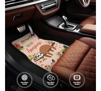 Lot de 4 tapis de sol élégants pour voiture, accessoires universels pour SUV, berline, camion, motif imprimé « You Are Awesome Sloth »