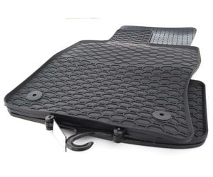 Lot de 4 tapis de sol en caoutchouc pour VW Tiguan III (à partir de 2024) - Inodore - Noir - Design moderne en nid d'abeille