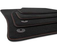 Lot de 4 tapis de sol en velours kh Teile pour Octavia III 5E / Combi / RS Noir / coutures rouges