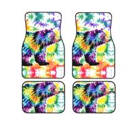 Lot de 4 tapis de sol imperméables et antidérapants pour voitures, camions, SUV, camionnettes Motif ours dansant