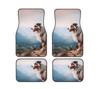 Lot de 4 Tapis de Sol pour Voiture, Tapis Avant et arrière, Tapis décoratifs, antidérapants, Accessoires pour Voiture,Berger Australien des Montagnes Aussie Pets Dogs