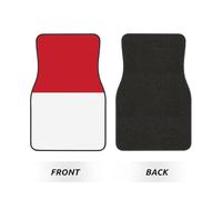 Lot de 4 tapis de sol universels antidérapants et lavables pour camion, van, velours cristal imprimé drapeau de Monaco