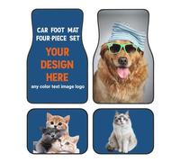 Lot de 4 tapis de voiture personnalisés - Design complet avec logo/photo/texte/couleur pour véhicules, camions, camionnettes