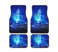 Lot de 4 tapis de voiture universels pour voiture Motif musique de nuit