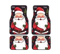 Lot de 4 tapis de voiture universels pour voiture Motif Père Noël