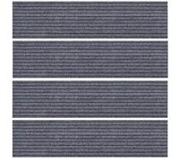 Lot de 4 tapis d'escalier antidérapants - Tapis d'intérieur avec envers en caoutchouc pour enfants, personnes âgées et animaux domestiques - Solution antidérapante sûre - Meilleure adhérence et