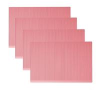 Lot de 4 tapis en silicone pour étagères pour garder votre maison organisée et protéger les surfaces de la cuisine et de la salle de bain (rouge clair)