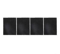 Lot de 4 tapis filtrants à charbon actif pour bacs à compost, ruban adhésif double face pour Joseph 60 48 50 compatible avec les déchets de cuisine à domicile Noir 9,5 x 7 x 0,5 cm