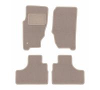 Lot de 4 Tapis Moquette sur Mesure pour Jeep Cherokee Liberty KJ 2002-2007 | pour tout-terrain ; moquette dense (polypropylène), env. 6,5 mm ; antidérapant, boutons-pression 16 mm