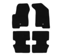 Lot de 4 Tapis Moquette sur Mesure pour Jeep Patriot 2006-2016, Noir, Basic | pour tout-terrain ; moquette fine (polypropylène), env. 4 mm ; antidérapant, fixations rondes (type AV)