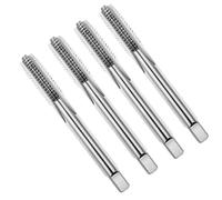 Lot de 4 tarauds métriques fins M8 x 1 mm HSS - Tarauds à droite M8 x 1 mm - En acier rapide 6542 haute performance - Avec rainures droites pour le filetage pour acier et acier inoxydable