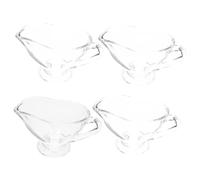 Lot de 4 tasses à café au lait en verre de qualité supérieure avec poignée - Tasse à café glacé infusé à froid de 220 ml, verre multi-usages for assaisonnement de jus