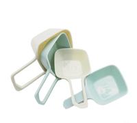 Lot de 4 tasses à mesurer gigognes pour économiser de l'espace | L'ensemble de 4 pièces comprend 250 ml, 125 ml, 80 ml, 60 ml ; parfait pour la farine, le sucre, le lait et les besoins de