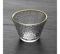 Lot de 4 tasses à saké japonaises en verre - Mini service à thé Kung Fu, petites tasses à thé pour thé vert et Oolong, gobelets élégants en verre pour les amateurs de thé, pour cérémonie du thé