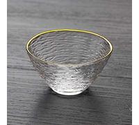 Lot de 4 tasses à saké japonaises en verre - Mini tasses à thé Kung Fu, petites tasses à thé en verre pour thé vert et Oolong, gobelets à eau élégants pour cérémonie du thé, cadeau pour les amateurs