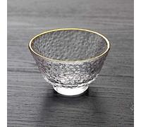 Lot de 4 tasses à saké japonaises en verre - Mini tasses à thé Kung Fu pour thé vert et Oolong - Gobelets élégants en verre pour cérémonie du thé et boire du saké