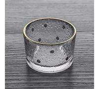 Lot de 4 tasses à saké japonaises en verre - Mini tasses à thé Kung Fu pour thé vert et Oolong - Petits gobelets en verre élégants pour cérémonie du thé et cadeau - Durable et élégant