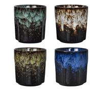 Lot de 4 tasses à thé, à expresso, 200 ml, en porcelaine, faites à la main, pour femme, homme, maison, bureau, cadeaux, saké, tasses à thé, macchiato