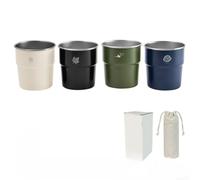 Lot de 4 tasses de camping de 300 ml fabriquées en acier inoxydable 304, tasses portables d'extérieur avec fonction empilable pour économiser de l'espace (300 ml, quatre couleurs)