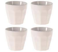 Lot de 4 tasses en porcelaine 90 ml 6 cm