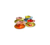 Lot de 4 tasses multicolores en porcelaine Grandma