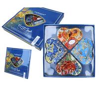 Lot de 4 tasses - V. Van Gogh. tournesol iris. Amande florale. Vase avec marguerite.