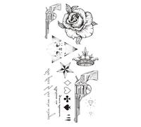 Lot de 4 tatouages temporaires imperméables motif lèvres, cerises, papillons, for le corps et les bras, for femmes et filles(ATL199)