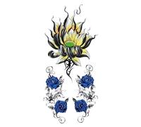 Lot de 4 tatouages temporaires imperméables motif lèvres, cerises, papillons, for le corps et les bras, for femmes et filles(ATL224)