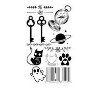 Lot de 4 tatouages temporaires papillon, rose, fleur, for femmes, adultes, enfants, filles, plumes, serpent, scorpion, faux tatouages, cou, bras, mains(CSQ008)