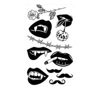 Lot de 4 tatouages temporaires papillon, rose, fleur, for femmes, adultes, enfants, filles, plumes, serpent, scorpion, faux tatouages, cou, bras, mains(CSQ016)