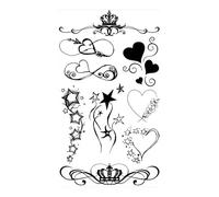 Lot de 4 tatouages temporaires papillon, rose, fleur, for femmes, adultes, enfants, filles, plumes, serpent, scorpion, faux tatouages, cou, bras, mains(CSQ038)