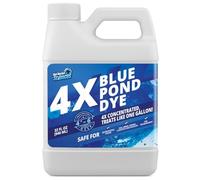 Lot de 4 teintures pour bassin, traite jusqu'à 1 acre - Colorant liquide concentré bleu naturel pour lac, ombres et protections, sans danger pour la faune