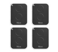 Lot de 4 Télécommande NiceEra ON2E/Code de roulement/Transmetteur de porte et de garage/2 canaux/Compatible avec Nice Motorisation