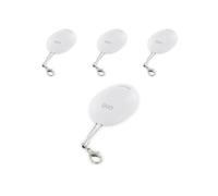 - Lot de 4 télécommandes porte-clés LED DiO - 32 récepteurs - Blanc - Chacon