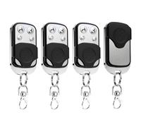 Lot de 4 télécommandes universelles pour porte de garage 433 MHz - Clonage d'ouverture de porte de garage avec 4 boutons - Avec couvercle coulissant - Télécommande sans fil pour porte de garage