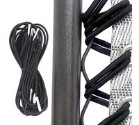 Lot de 4 tendeurs élastiques pour fauteuils de jardin, haute élasticité, faciles à ranger (noir)