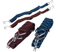 Lot de 4 tendeurs réglables en caoutchouc avec crochets, 100 cm, avec crochets, corde en caoutchouc, très larges, idéal pour diable, vélo, barres de toit, moto, camping