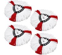 Lot de 4 Tête de Balai Serpillère Vadrouille Remplacement 2 en 1 en Microfibre Serpillère pour Vileda Turbo 2en1 EasyWring & Clean