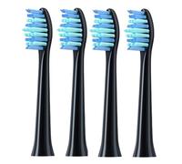 Lot de 4 têtes brosse rechange for à dents électrique Huawei HiLink Lebooo, nettoyant et éliminant la plaque dentaire avec protection anti-poussière(4 pcs black)