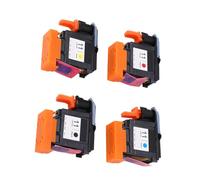 Lot de 4 Têtes D' de Rechange pour Designjet 100 110 111 500 510 800 813 850, Matériau ABS avec Encre Magenta Noir Cyan Jaune, Performances Stables, Haute fiabilité