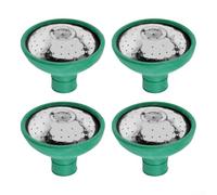 Lot de 4 têtes d'arroseur en métal pour un débit doux - Convient aux bouteilles de 1,8 à 2 cm pour intérieur ou extérieur pour plantes de jardin, serres, vert