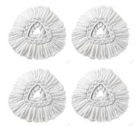 Lot de 4 têtes de balai de rechange compatibles avec système de seau O Cedar Easy Wring Bucket System pour nettoyage du sol, lavables, réutilisables, utilisation humide et sec, forme triangulaire