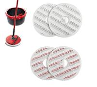 Lot de 4 têtes de balai de rechange pour serpillère Vileda Spin and Clean, lavables et réutilisables en microfibre compatibles avec la tête de balai rotative Vileda pour nettoyer les sols (2 rouges +