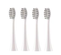 Lot de 4 têtes de brosse à dents de rechange, compatibles avec les brosses à dents électriques Flyco FT7105/FT7106/FT7108/FT7205, emballées sous vide avec housse anti-poussière.(Ivory)
