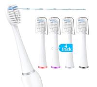 Lot de 4 têtes de brosse à dents de rechange compatibles avec WaterPik Sonic Fusion SF01/SF02 et Sonic Fusion 2.0 SF03/SF04, lot de 4 têtes de rechange professionnelles pour Waterpik avec housse